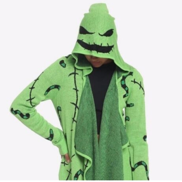 DISNEY THE NIGHTMARE BEFORE CHRISTMAS HOODED CARDIGAN 4 4X 26 - Picture 2 of 5